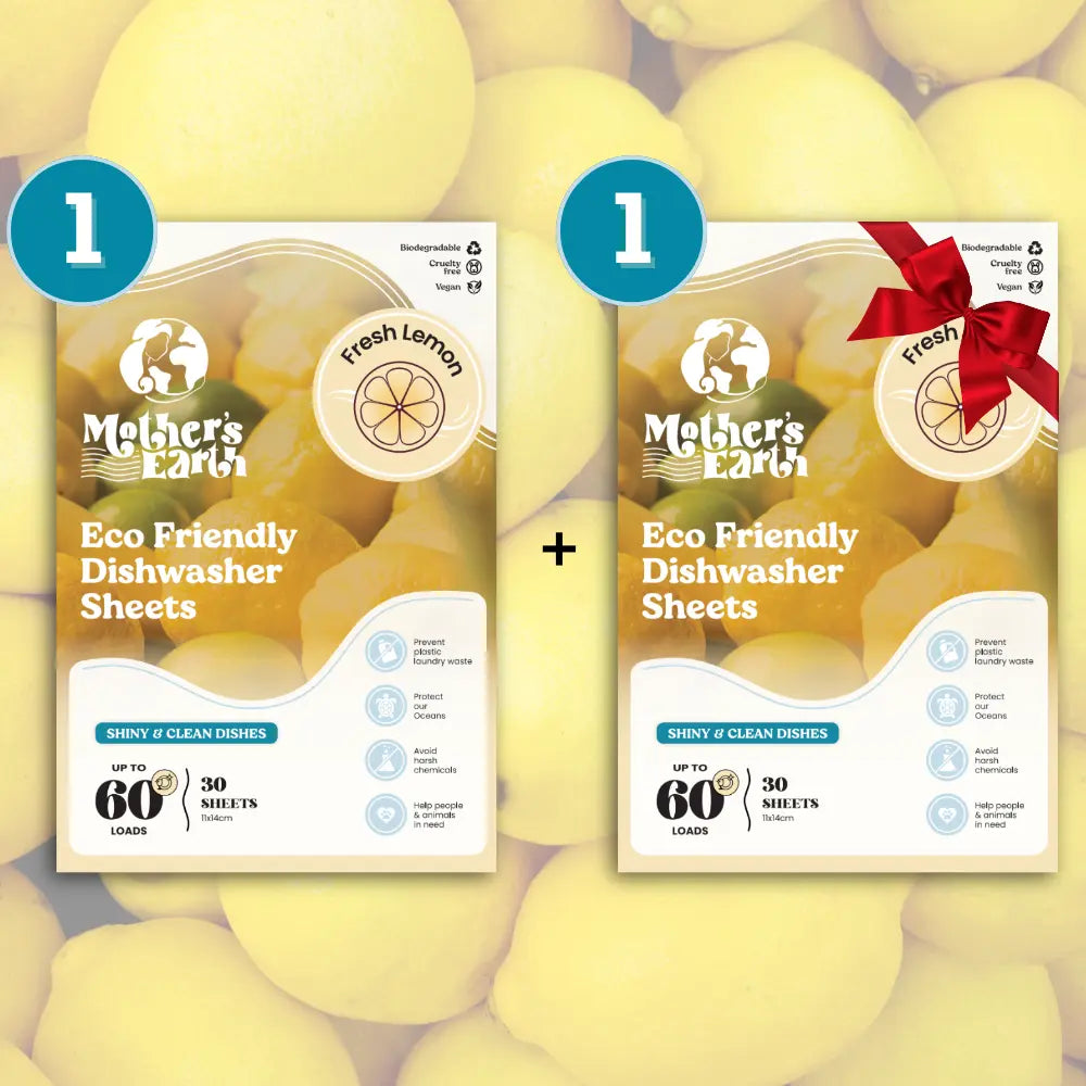 Eco-Friendly Dishwasher Sheets 1 + 1 FREE Mother's Earth NL