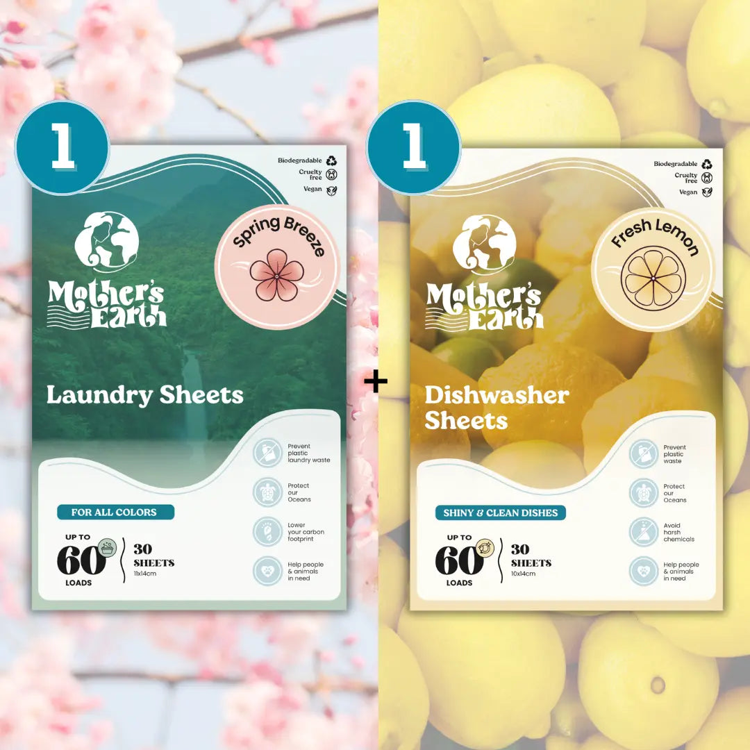 Eco-Friendly Laundry Sheets + Dishwasher Sheets Mother's Earth