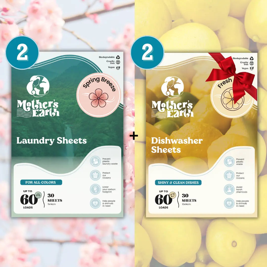 Eco-Friendly Laundry Sheets + Dishwasher Sheets Mother's Earth