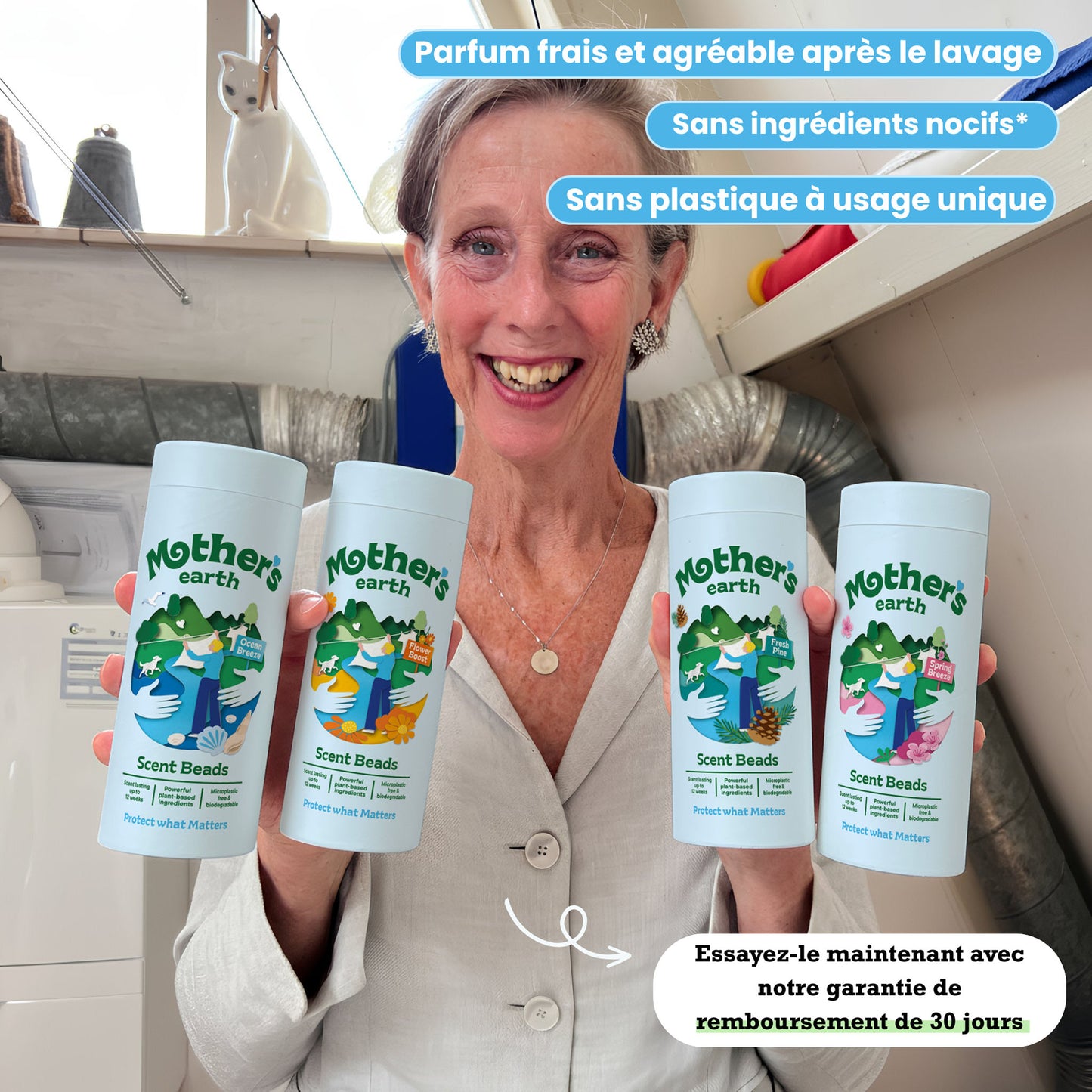 Lot Avantage Bandes de Lessive Écologiques + Perles Parfumées