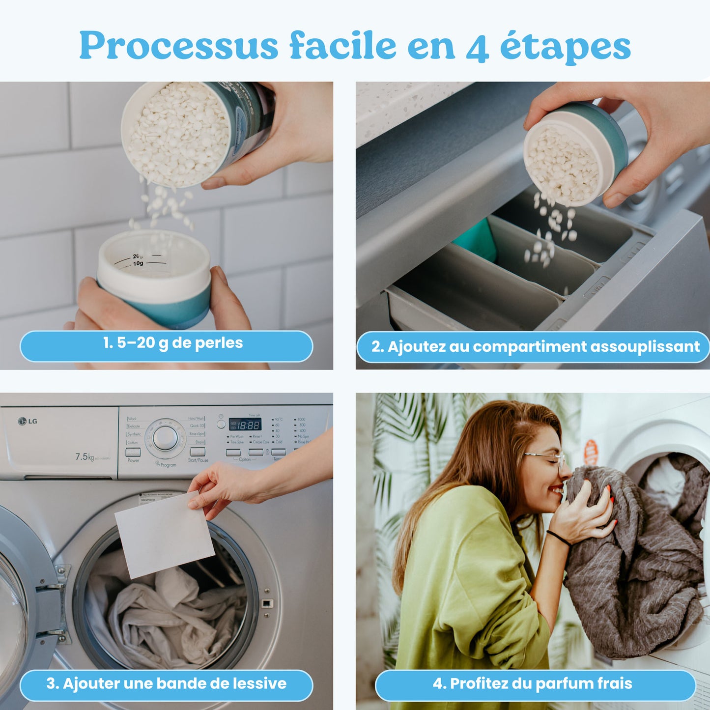 Lot Avantage Bandes de Lessive Écologiques + Perles Parfumées