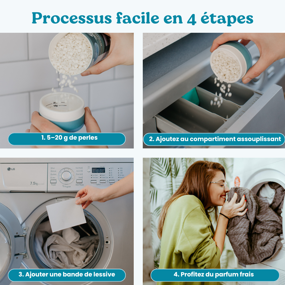 Feuilles De Lessive Écologiques + Perles Parfumées