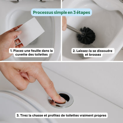 Feuilles Nettoyantes Toilettes 🧼