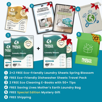 Eco-Friendly Laundry Sheets 240 Washes Mother's Earth Worldwide