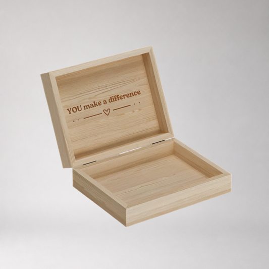 Boîte De Rangement En Bois "Fais La Différence"