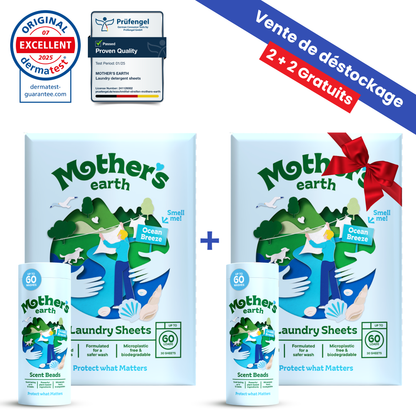 Feuilles De Lessive Écologiques + Perles Parfumées