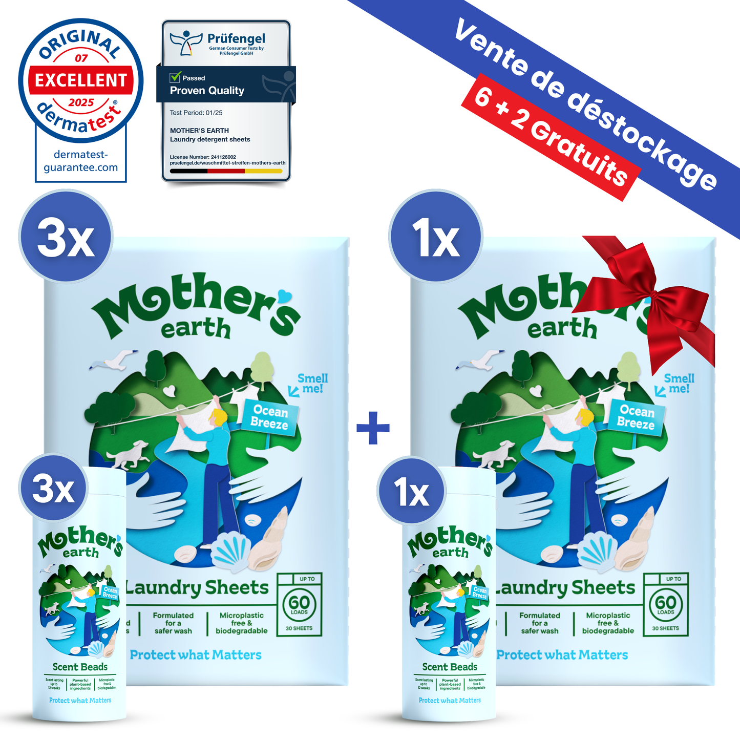 Feuilles De Lessive Écologiques + Perles Parfumées