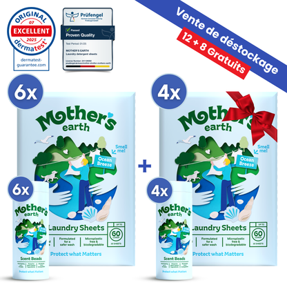 Feuilles De Lessive Écologiques + Perles Parfumées