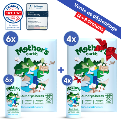 Feuilles De Lessive Écologiques + Perles Parfumées