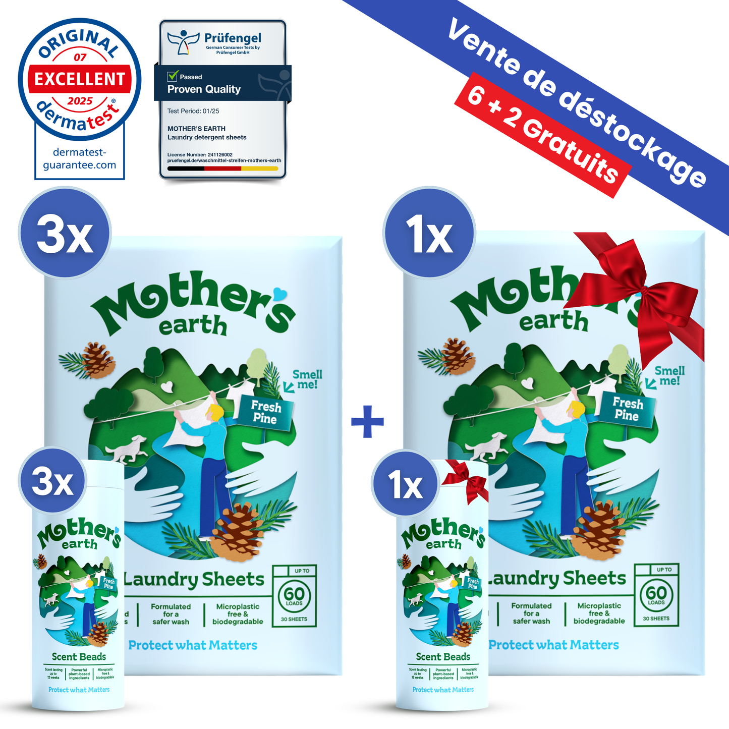 Feuilles De Lessive Écologiques + Perles Parfumées