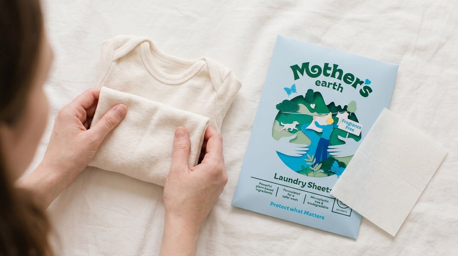 Folding soft baby clothes